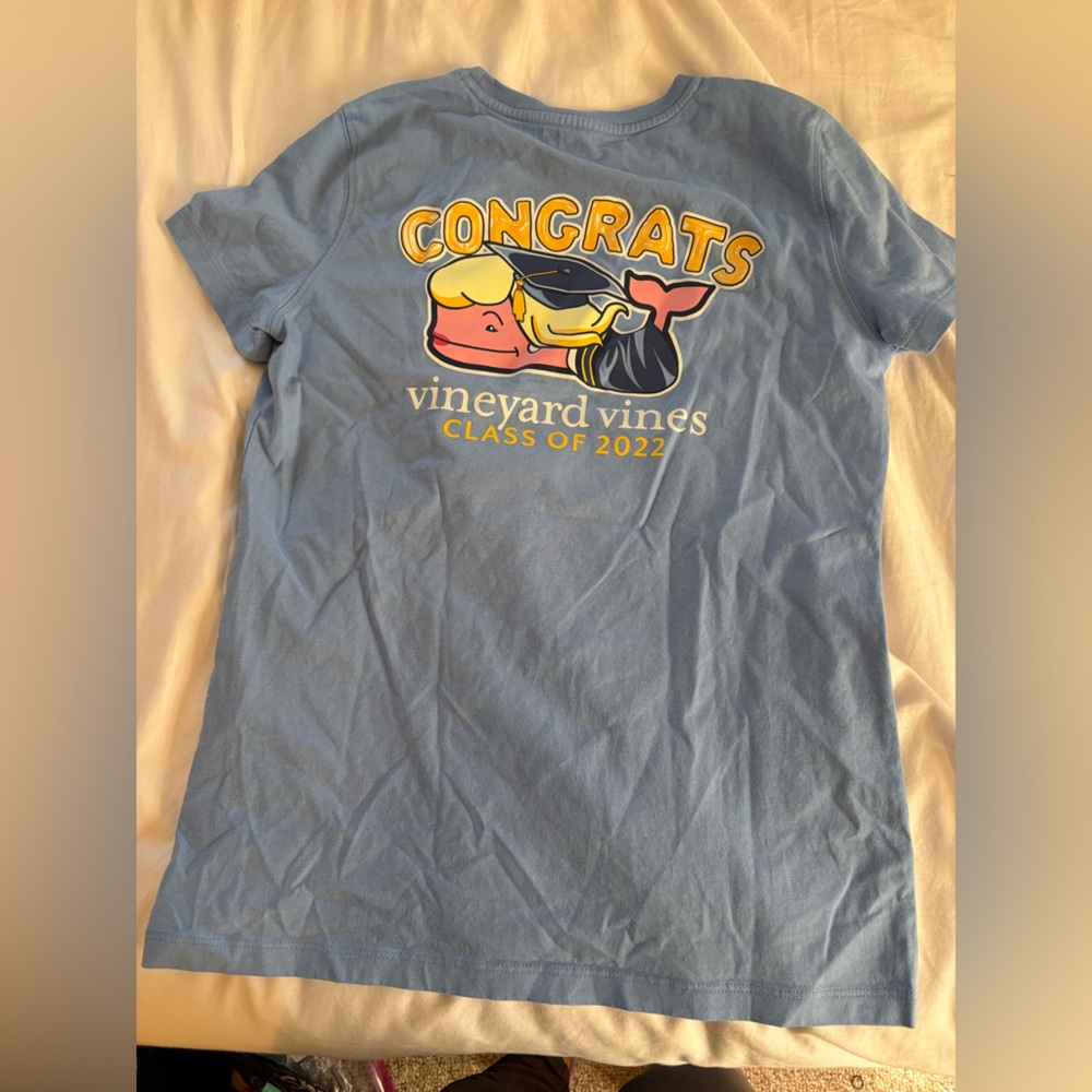 Vineyard Vines Light Blue Shirt Class of 2022 XS Short Sleeve